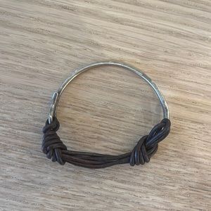 James Avery Leather and Metal Bracelet